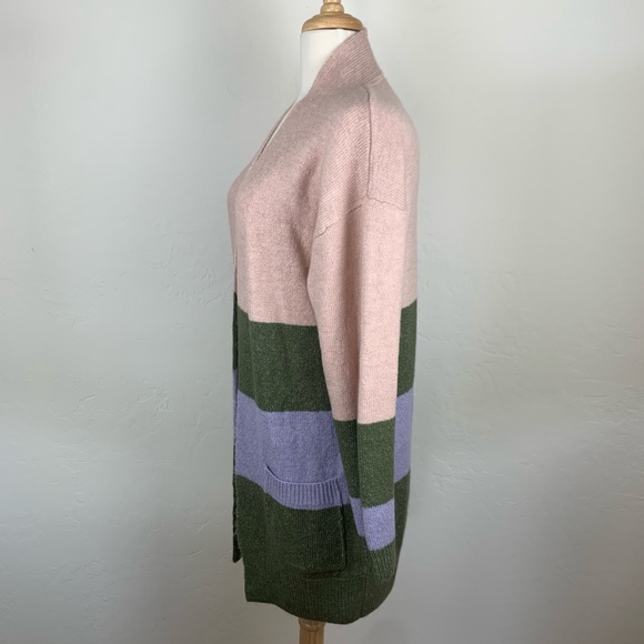 GOLDRAY Colorblock Open Front Cardigan Soft - Picture 2 of 6